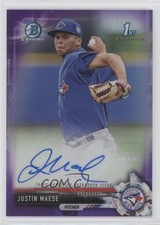 2017 Bowman Chrome Prospect Purple Refractor /250 Justin Maese #CPA-JM Auto 3pb