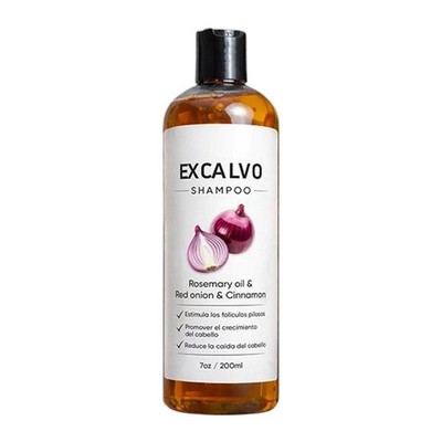 EXCALVO Shampoo With Rosemary Oil, Red Onion, Cinnamon, Prevent Hair Loss 200ML