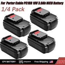 1/4 Pack 3.0Ah 18V NiCD Battery for Porter Cable PC18B 18-Volt Cordless Tools