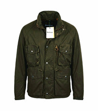 Barbour Herren Regenjacke M grün Baumwolle k...