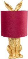 Clayre & Eef 6LMC0099GOVBU Tischlampe Kaninchen Gold Rot Ø 20X43 Cm E27 60W