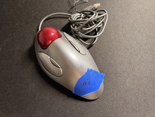 Logitech Trackman USB Red Marble Trackball Mouse T-BC21 - Tested Works 2