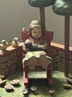 Vintage Thorens Wooden Music Box Girl Cat Birds Trees Plays Born Free — photo 3