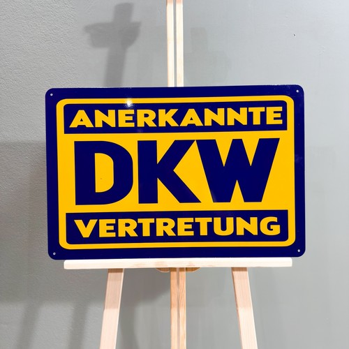 DKW Anerkannte Vertretung Dealer Sign – Heavy Metal Decor–60x40 cm 15.7” × 23.6
