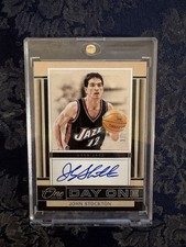 JOHN STOCKTON 2024-25 Panini One And One Day One Auto Card 33/35 SP JAZZ LEGEND!