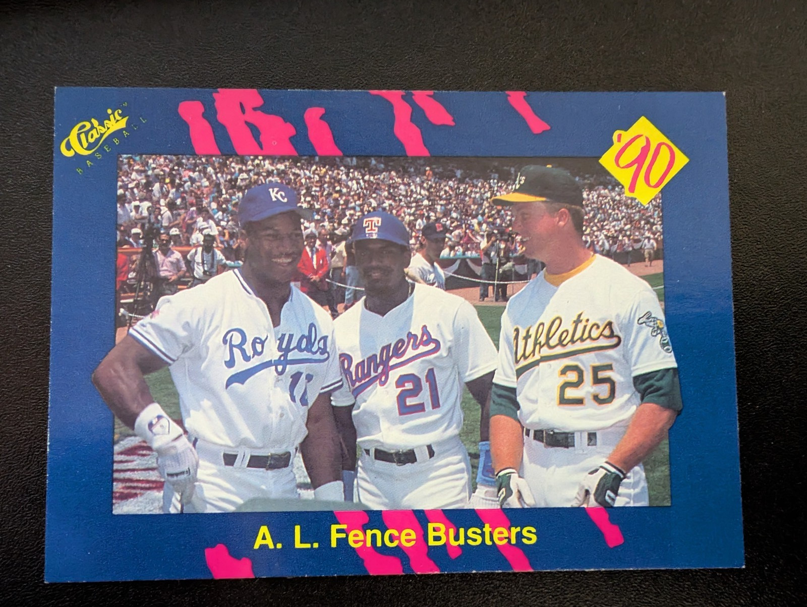 Bo Jackson, Mark McGwire, Ruben Sierra #59 Baseball Cards 1990 Classic trading card — raw and PSA graded price guide