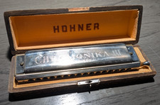 Vintage Hohner 64 Chromonika III - Key of C w/ case, Made in Germany