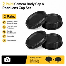 2PCS Rear Lens Cap Body Cover For Nikon D Series Mirrorless Camera