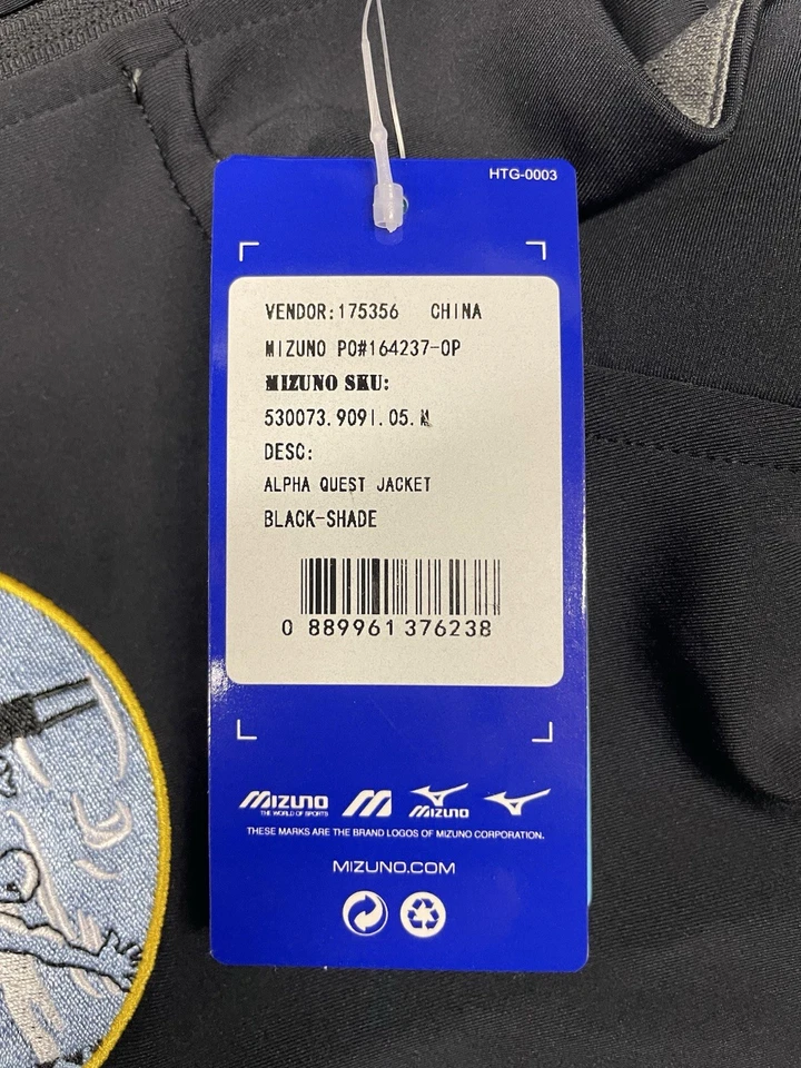 Chaqueta Mizuno Alpha Quest Tono Negro Talla M Color Gris Y Negro Cremallera Completa Foto 3 de 4