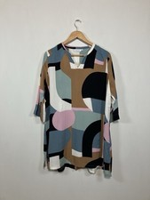 Masai Womens Tunic Dress Size S Small Multi Geometric Oversized Classic Smart