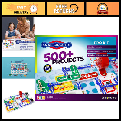 STEM Electronics Kit - 500+ Projects for Kids 8+, Snap Circuits Pro SC-500