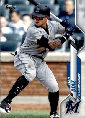 2020 TOPPS #278 ISAN DIAZ RC ROOKIE MIAMI MARLINS BASEBALL