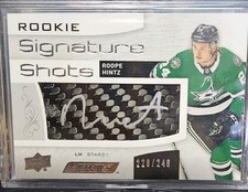 ROOPE HINTZ 18-19 UD Engrained Rookie Signature Shots Auto RC #RSS-RH 228/249