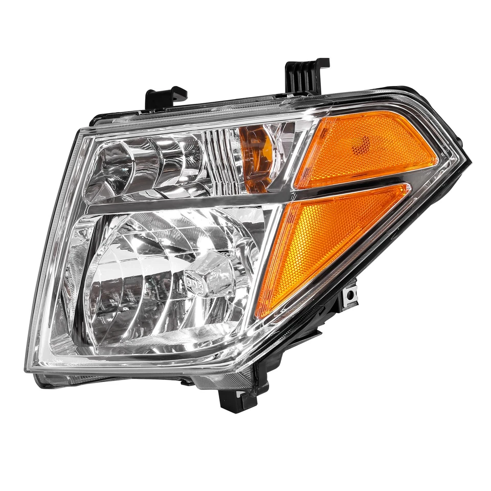 Juego de 4 piezas para faros cromados Nissan Frontier 2005-2008 + luces traseras rojas L&R Foto 3 de 4