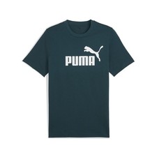 PUMA Essentials Logo Crew Neck Short Sleeve T-Shirt Mens Green Casual Tops 68884