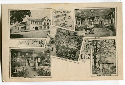 AK Diez an der Lahn, Restaurant Heidelberger Fass 1917