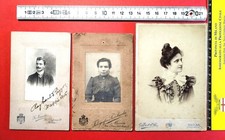 Tre Foto Antiche Su Cartoncino 1900