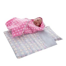 18 Inch Baby Doll Bedding Accessories, 3 Pcs Baby Doll 3 Pcs Purple Bunny