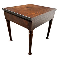 Antique Solid Oak Side Table Lamp Table Occasional Table Rustic Furniture