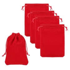 Bluetooth Headphone Bag, 5 Pcs 5.91x3.94 Inch Headset Carrying Pouch Red