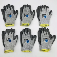 Magid D-Roc GPD546 Work Gloves Size 9 Large HPPE Blend PU Palm Coated 6 Pairs