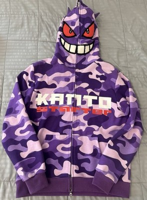 Kanto Gengar Starter Hoodie Pokemon Bape Style