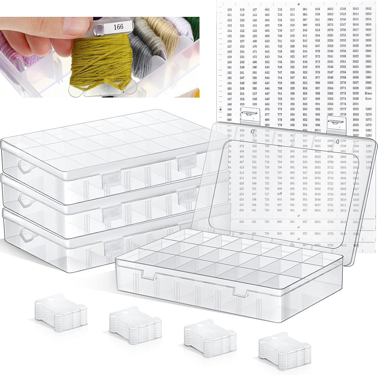 Floss Organizer Box Set, Includes Compartments Cross Stitch 