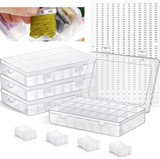 Embroidery Floss Organizer Box Set, Includes Compartments Cross Stitch Organizer