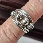 Vintage 925 Sterling Silver Modernist Minimalist Sculptural Ring Size 7 - 6.32g