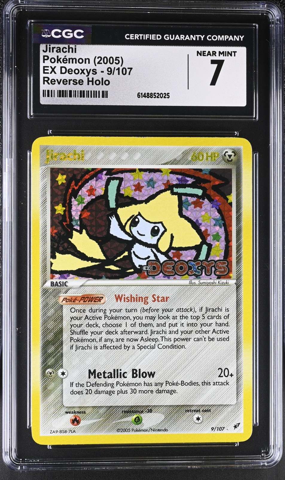 Pokemon Jirachi 9/107 Reverse Holo EX Deoxys - CGC 7
