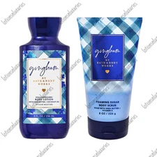 Bath & Body Works GINGHAM Body Lotion + Foaming Sugar Body Scrub Body Wash 8 oz