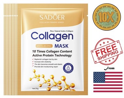 10 pcs Anti-wrinkle Collagen Face Mask Moisturizing Anti-aging Wrapped Mask