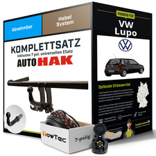 Für VW Lupo Typ 6X1,6E1 Anhängerkupplung abnehmbar +eSatz 7pol uni 98- NEU