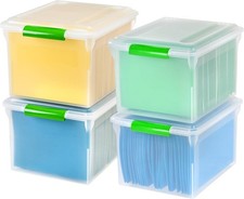 File Box File Organizer Plastic File Box Letter/Legal File BPA-Free Plastic