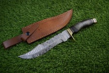 HANDMADE Damascus Steel Hunting Bowie Knife – Custom Fixed Blade – Gift S-562