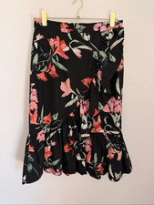 Eliza J Floral Ruffle Detail Skirt Size 10