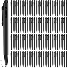 Eaasty 100 Pcs 4'' Mini Pen Bulk 0.7 mm Small Retractable Ballpoint Tiny Blac...