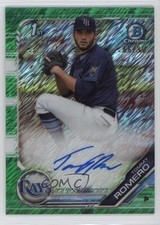 2019 Bowman Chrome Prospect Green Shimmer Refractor 66/99 Tommy Romero Auto w5p