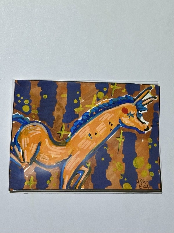 ACEO Original Whimsy Horse Acrylic Art (1/1)