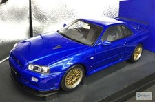 AUTOart Nissan Skyline GT-R R34 V-Spec II 1:18 Bayside Blue Collectible