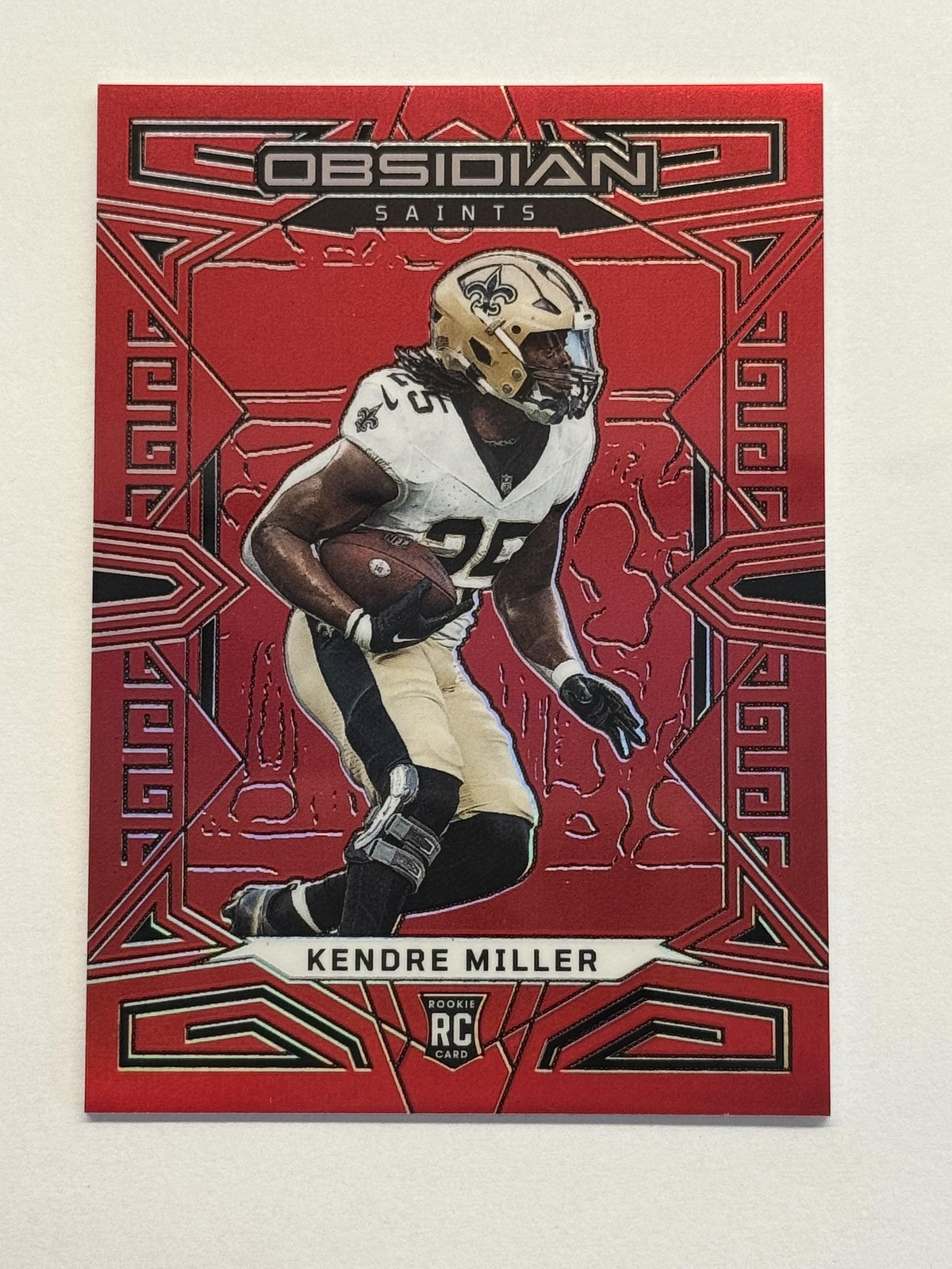 Kendre Miller Panini Obsidian #171 Electric Etch Asia Red Flood
