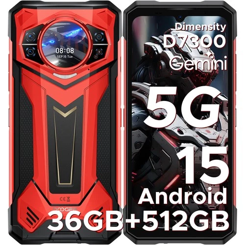 هاتف DOOGEE S200 Plus 5G المتين بسعة 36 جيجابايت + 512 جيجابايت يعمل بنظام Android 15 وسعة تخزين 10100 مللي أمبير في الساعة