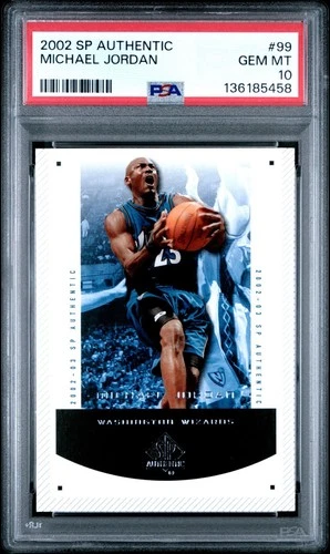 2002-03 SP Authentic Michael Jordan Card PSA 10 Gem Mint #99 a