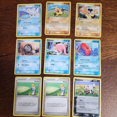 57 Pokémon card lot from 2005 w/  Delta Species, Deoxys set, Emerald midera bulk
