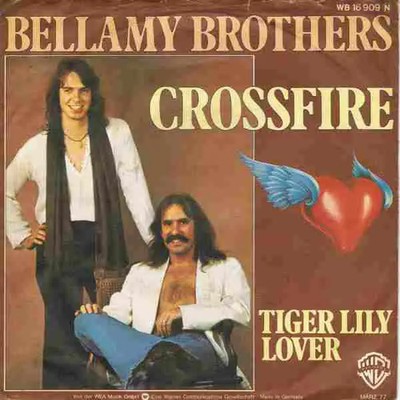 Bellamy Brothers Crossfire Vinyl Single 7inch NEAR MINT Warner