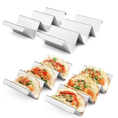 ARTTHOME. Taco Holders 4 Packs  Stainless Steel Taco Stand Rack Tray Style, O...