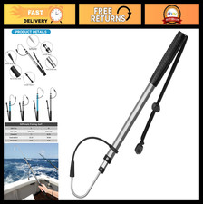 Telescopic Fishing Gaff Pole - Aluminum/Fiberglass, Non-Slip Handle, Stainless S