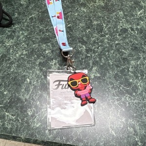 Funko Marvel Deadpool Lanyard ID Badge Holder Graphic Print Blue/Red