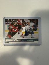 2017-18 Upper Deck - Nico Hischier/Brock Boeser Young Guns Checklist Rookie Card. rookie card picture