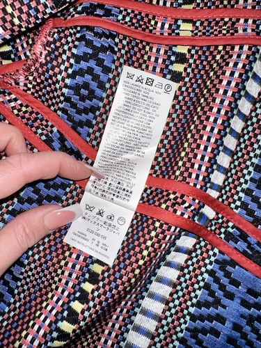 WEEKEND MAXMARA MULTICOLOURED CROPPED OVERCOAT CAPE SIZE 44 / L / 14-16 - Picture 8 of 11